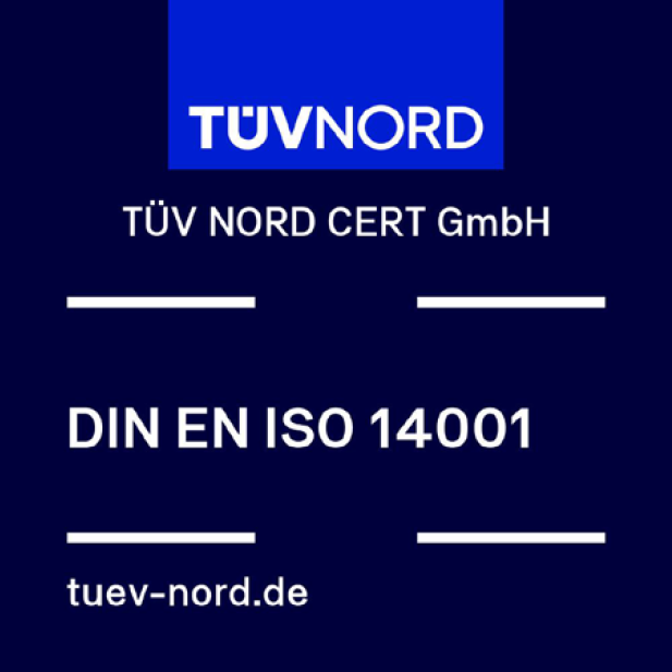 TÜV NORD CERT GmbH Zertifikat Logo für Umweltmanagementsysteme nach DIN EN ISO 14001